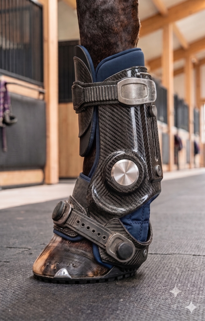 TendonStride Apex carbon-fiber tendon boot studio shot
